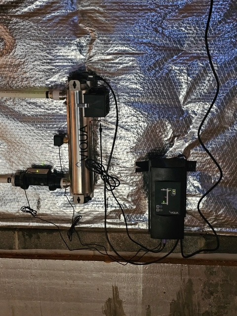 Viqua UV disinfection with stainless chamber and controller
